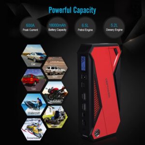 DBPOWER 800A Peak 18000mAh Portable Car Jump Starters